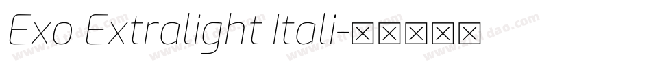 Exo Extralight Itali字体转换